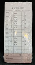 Mechanic's Daily Time & Job Tickets • JT-12 Flag Sheets • Qty. 500 New picture