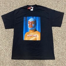 Vintage Nacho Libre Shirt Mens Large Black Y2K Movie Promo Wrestling Jack Black picture