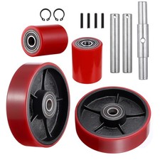 Pallet Jack Truck Wheels Replacement Kit 20mm ID Bearings Steer Wheel Load Wheel picture