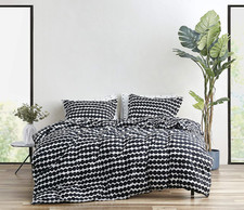 MARIMEKKO - Queen Duvet Cover Set with Shams, Cotton, Button Closure picture