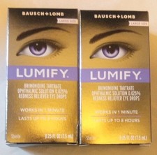 SALE 2 Large Lumify Eye Drops. 7.5 ML  NEW  USA 2028 Exp picture