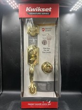 Kwikset, 95530-017, Front Door Lock Set, Polished Brass picture
