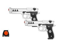 9.25” Soul Eater Death the Kid Demon Twin Pistol Replica Collectible Foam Gun picture