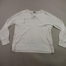Torrid Shirt Womens 1 Long Sleeve Casual Outdoor V Neck White Lightweight picture