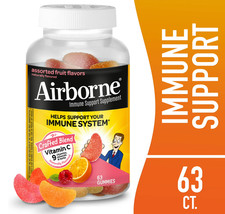 Airborne 750 mg Vitamin C Immune Support Gummies 63 Count Assorted Fruit Flavor picture