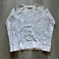 Vintage 2000s Y2K Fox Racing White And Grey Sweatshirt Size M Womens Skate picture