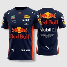 HOT Custom Men Red Bull Racing Formula 1 T-shirt All Size S-5XL picture