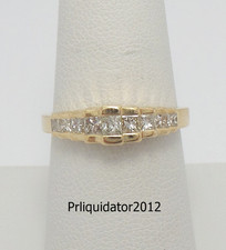 Vintage 1/2CT Natural Diamond Anniversary Wedding Band Ring 14K Yellow Gold picture