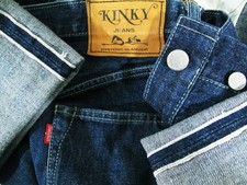 HOT VTG Men's KINKY HYSTERIC GLAMOUR STRAIGHT SELVEDGE DARK Denim Jeans M 29 x32 picture