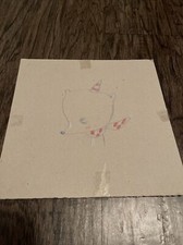 Dilka Bear Original Drawing In A Cardboard picture