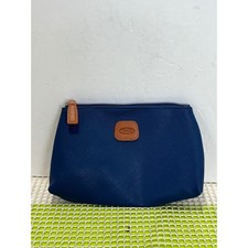 Bric's Airlines Navy Blue Saffiano Toiletry Pouch Amenity Bag EUC picture