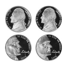 2004 - 2005 S Jefferson Nickel Proof Westward Journey 4 Coin Run picture
