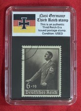 Germany Adolf Hitler Party Rally Speech Stamp from WW2 Nazi German Reich Era picture
