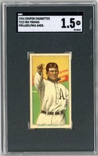 IRA THOMAS 1914 T213-2 Coupon Cigarettes Type 2 SGC 1.5 Philadelphia Athletics picture