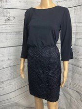 VTG NWT AGB Byer California Blue 2 Piece Lace Pencil Skirt & Shirt Set Sz 12 P picture