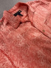 Nat Nast Luxury Originals 100% Silk Palm Tree Print Button Up Shirt - Size LARGE picture