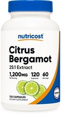 Nutricost Citrus Bergamot (120 Capsules, 60 Servings / 1,200 Mg Per Serving) picture