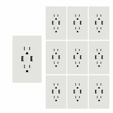 4.8A USB Outlet Fast Charger Duplex Receptacle 15A Tamper Resistant UL 10Pack  picture