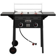 Outdoor Propane Deep Fryer,Dual Tank with Dual Independent Cast Iron Burners picture