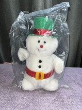 Vintage 1986 Morwest Banks Exclusive Christmas Snowman Plush New In Package picture