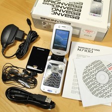 Rare Vintage 2007 TV Phone Black Brionvega N7100 Flip In Box New Complete Italy picture