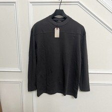 NWT AllSaints Mens Sweatshirt Gray Jumper Sweater Raven Crew Ramskull Top SZ L picture