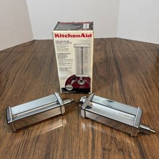 Vintage KitchenAid 2 Pc Chrome Pasta Roller & Spaghetti Cutter Attachment Set picture