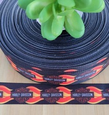 7/8 Inch (1 YD) Harley-Davidson Grosgrain Ribbon Biker Motorcycle picture