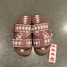 KAPPA 222 BANDA MITEL 1 SANDAL WOMEN 7 SHOES BROWN/WHITE/B NEW picture