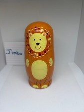 CARTOON TIGER Nesting dolls 5Pcs Russian Matryoshka Dolls KIDS  Wooden NEW picture