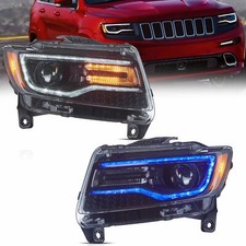 VLAND Full LED Headlights For 2011 2012 2013 Jeep Grand Cherokee w/Animation L+R picture