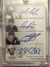 2013-14 Panini Contenders 8 Way Auto Lemieux Francis Letang Bennett Vokoun Neal picture