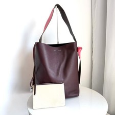 Celine Twisted Cabas Two-Tone Leather Bucket Tote Shoulder Bag picture