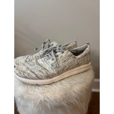 Gray and white Tom’s lace up sneakers women’s size 10 picture