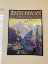 Zach Bryan Signed Denver, Colorado Concert Poster 18 x 24 in Original picture