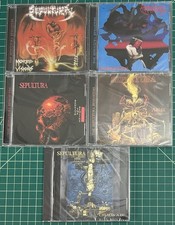 Sepultura 5 CD Lot Morbid Visions Bestial Deviation Schizophrenia Beneath The Re picture
