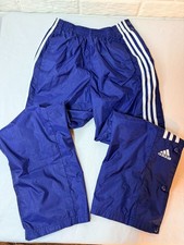 Vintage 2002 Adidas Snap Tearaway Track Pants Blue Breakaway Y2K Blokecore picture
