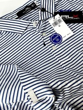 Ralph Lauren RLX Golf Striped Shirt RLX True Stay Collar Size M NEW Reg $98.50 picture