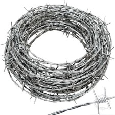 Real Barbed Wire 50ft 18 Gauge - Great for Crafts, Fences, and Critter Deterrent picture