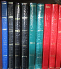 Hardcover Stock books, $15, Blue, Green, Red, 16 double sided pages 9 rows/page picture