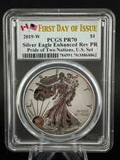2019-W American Silver Eagle $1 PCGS PR70 Enhanced Rev Proof picture