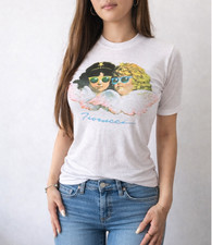 80's Vintage Fiorucci Angels T-Shirt Small Y2K Cherub Graphic Made USA Rare Tee picture