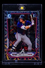 Eric Hartman REFRACTOR LAZER PRIZM ROOKIE CARD Braves picture