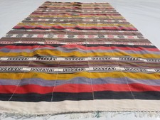 Vintage Traditional Handmade African Wool Multi Kilim 8.0x4.2ft picture