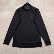 Columbia 1/4 Zip Pullover Mens Size Large Black Long Sleeve Omni Heat picture