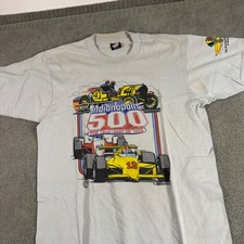 Vintage 1988 Indianapolis 500 T-Shirt Screen Stars Best 72nd Indy 500 Gray L picture