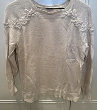 J Jill Floral Embroidered Sweater. Size Small. picture