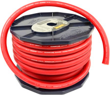 20ft. 1/0 Gauge RED OFC Wire Strands Copper Marine Grade Cable High Quality picture