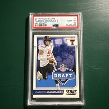 2017 Score - NFL Draft Patrick Mahomes II #2 Texas Tech RC PSA 10 picture