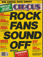 CIRCUS Magazine July 31st 1983 - COMPLETE Scorpions Ozzy Osbourne Posters picture